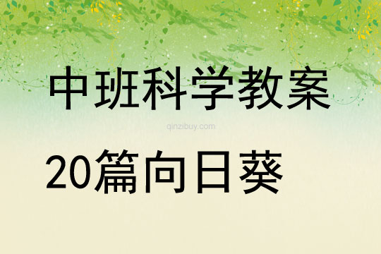 中班科学教案20篇向日葵