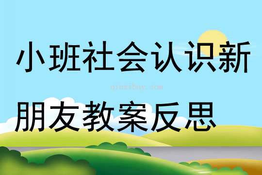 小班社会认识新朋友教案反思