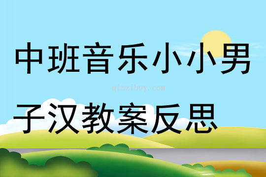 中班音乐小小男子汉教案反思