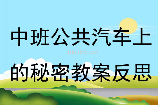 中班科学公共汽车上的秘密教案反思