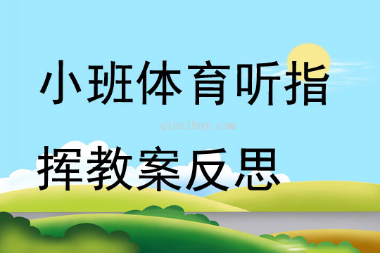 小班体育听指挥教案反思