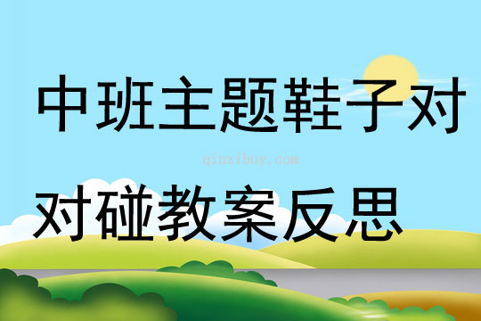 中班主题鞋子对对碰教案反思