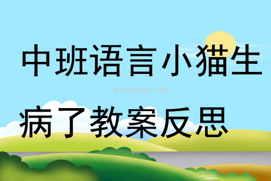 中班语言活动小猫生病了教案反思