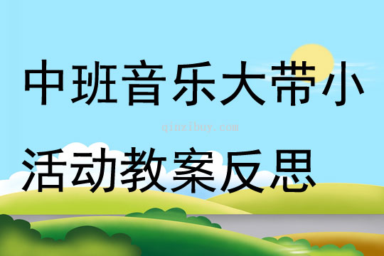 中班音乐大带小活动教案反思