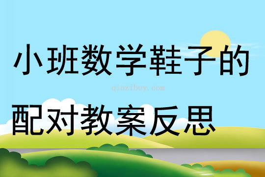 小班数学公开课鞋子的配对教案反思