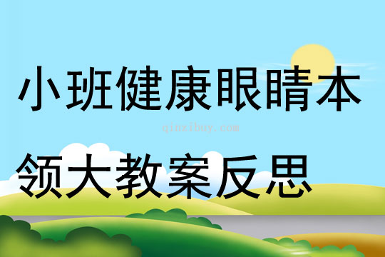 小班健康眼睛本领大教案反思