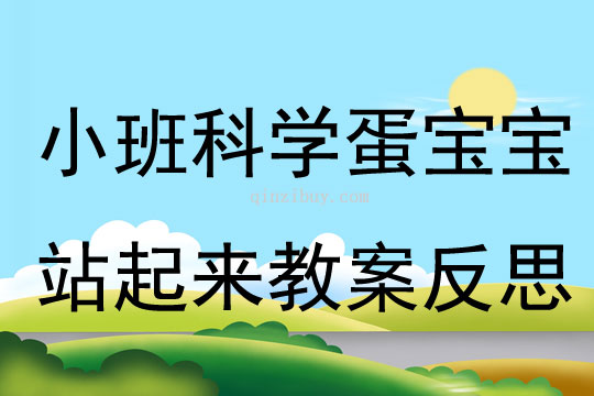 小班科学优质课蛋宝宝站起来教案反思