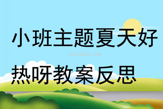 小班主题夏天好热呀教案反思