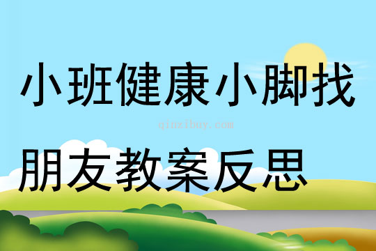 小班健康小脚找朋友教案反思