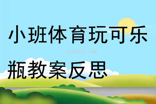 小班体育玩可乐瓶教案反思