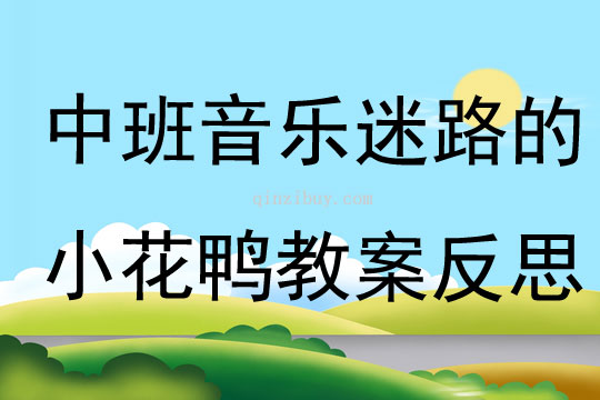 中班音乐迷路的小花鸭教案反思