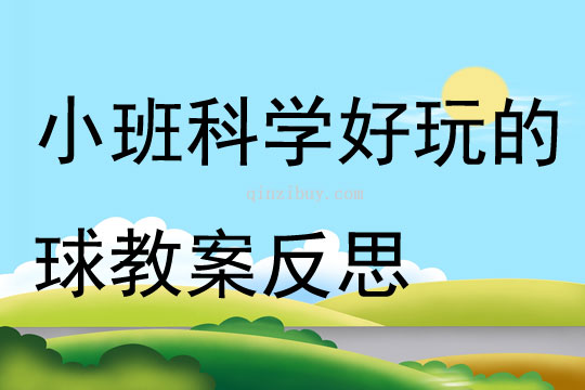 小班科学公开课好玩的球教案反思