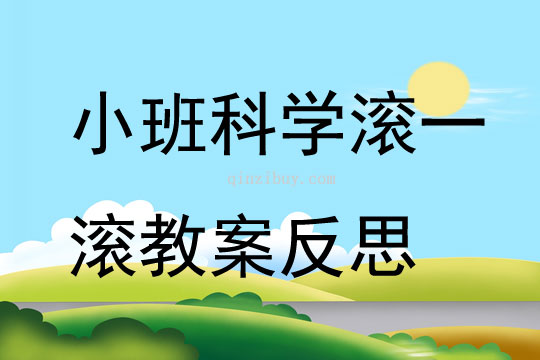 小班科学公开课滚一滚教案反思