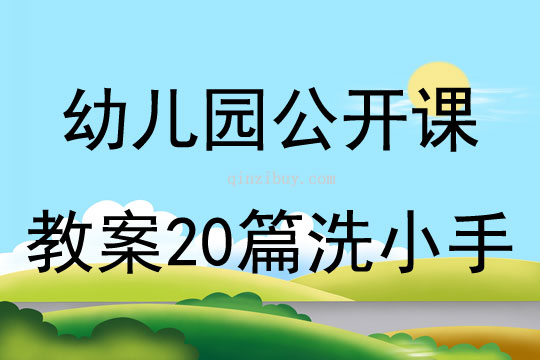 幼儿园公开课教案20篇洗小手