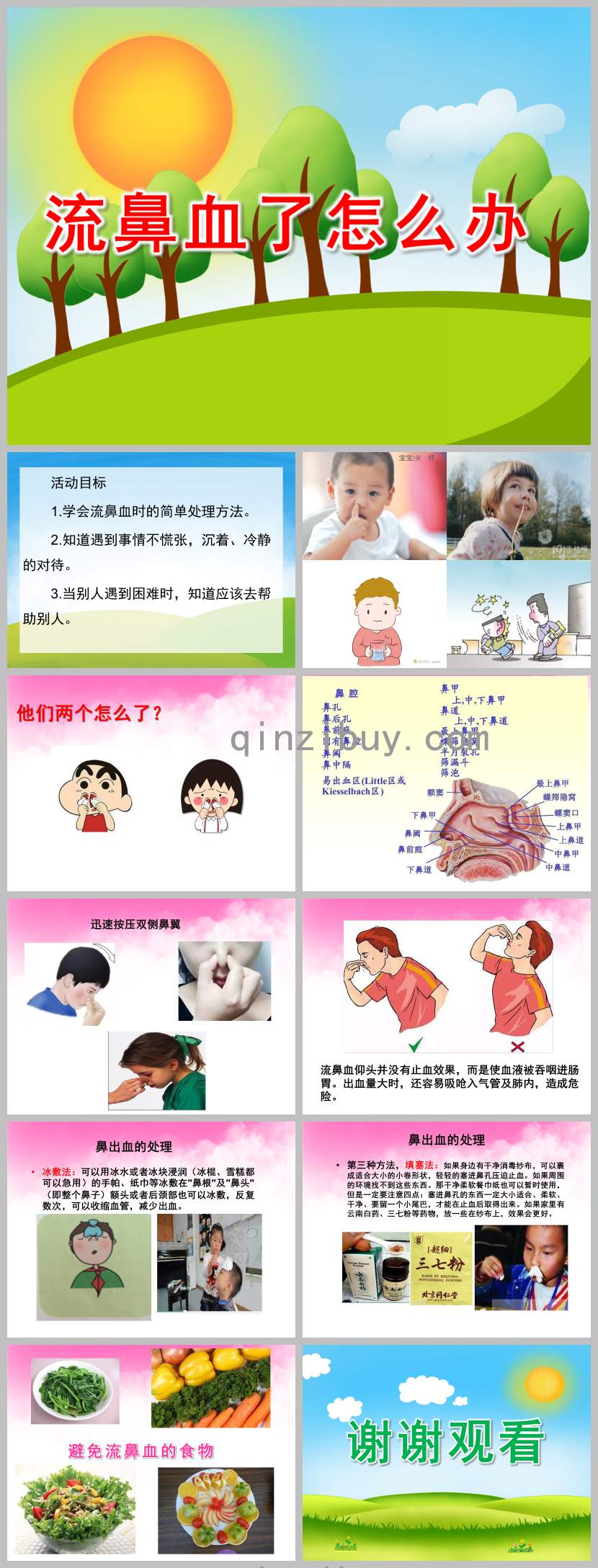 幼儿园鼻子流血怎么办PPT课件教案