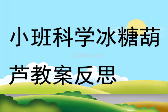 小班科学冰糖葫芦教案反思