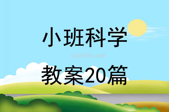 小班科学教案20篇