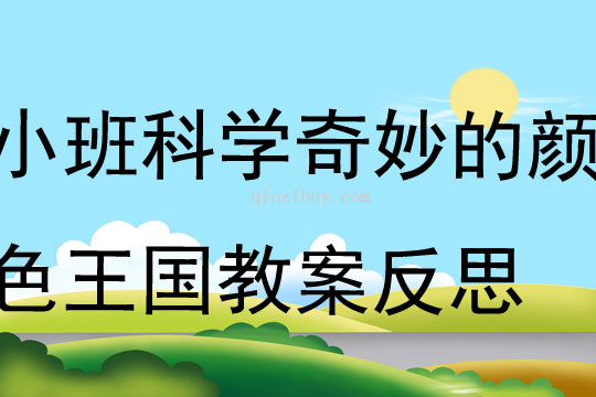 小班科学奇妙的颜色王国教案反思