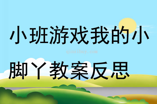 小班游戏我的小脚丫教案反思