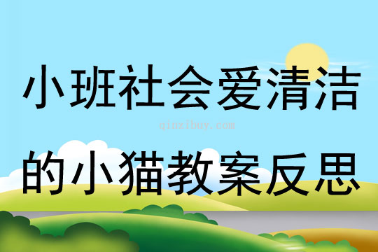 小班社会爱清洁的小猫教案反思