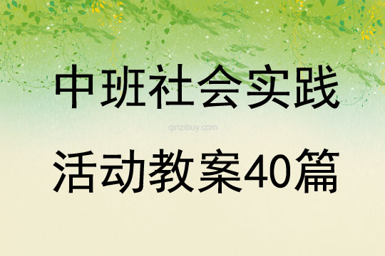 中班社会实践活动教案40篇