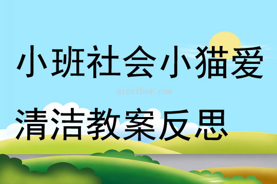 小班社会公开课小猫爱清洁教案反思