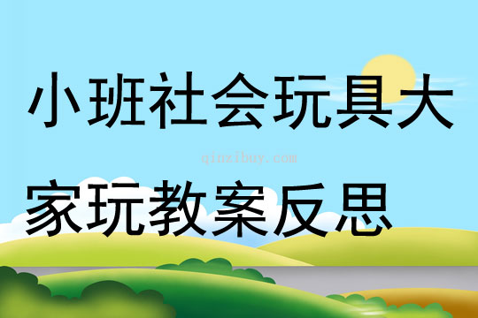 小班社会玩具大家玩教案反思