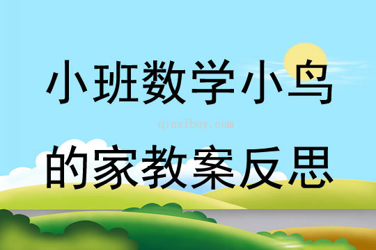 小班数学小鸟的家教案反思