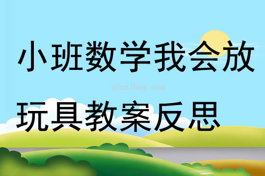 小班数学我会放玩具教案反思