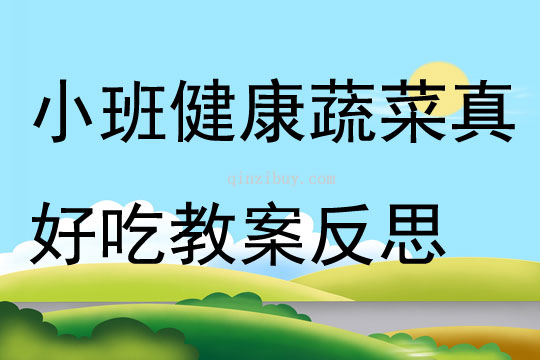 小班健康公开课蔬菜真好吃教案反思