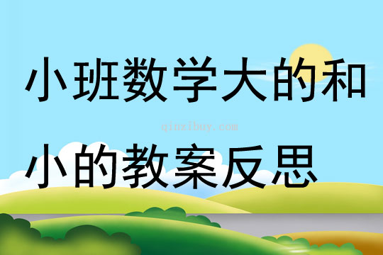 小班数学公开课大的和小的教案反思