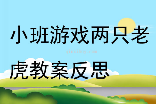 小班游戏两只老虎教案反思