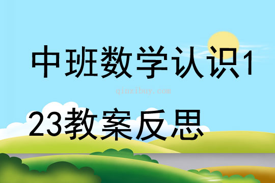 中班数学认识123教案反思