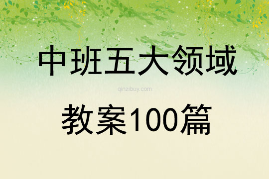 中班五大领域教案100篇