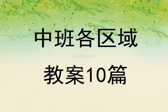 中班各区域教案10篇