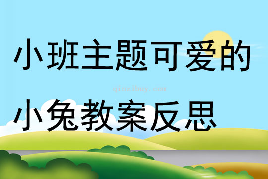 小班主题公开课可爱的小兔教案反思