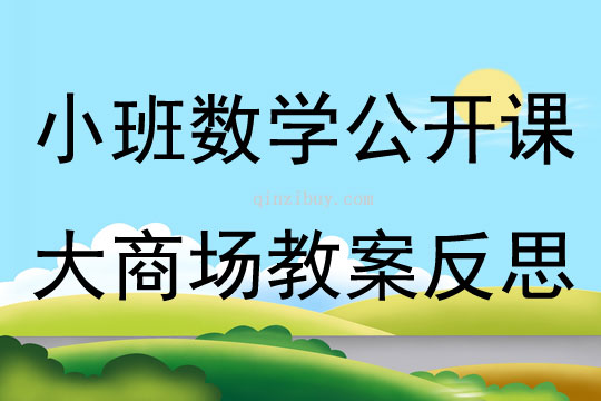 小班数学优质课大商场教案反思