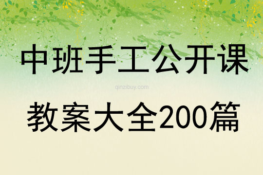 中班手工公开课教案大全200篇