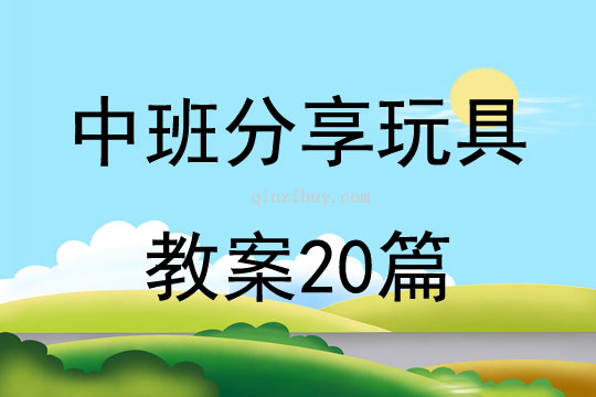 中班分享玩具教案20篇