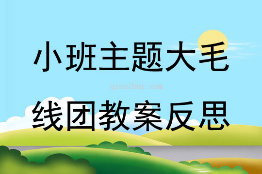 小班主题大毛线团教案反思