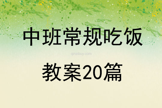 中班常规吃饭教案20篇