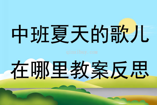 中班语言夏天的歌儿在哪里教案反思