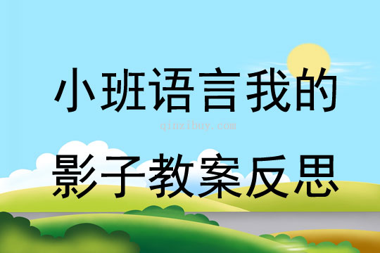 小班语言公开课我的影子教案反思