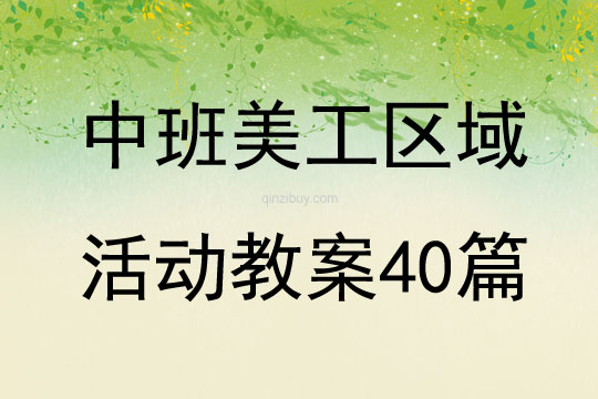 中班美工区域活动教案40篇