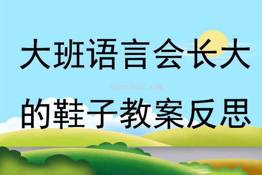 大班语言会长大的鞋子教案反思