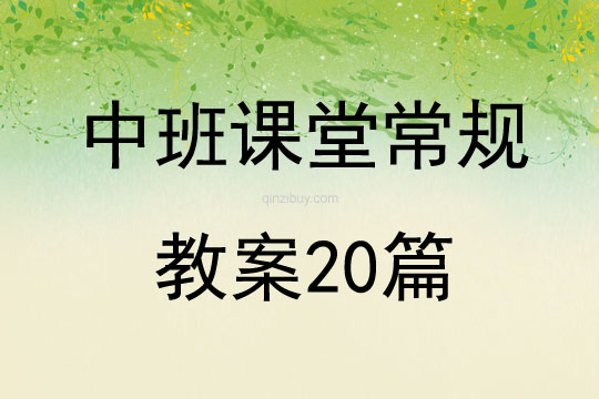 中班课堂常规教案20篇