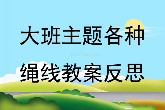 大班主题各种绳线教案反思