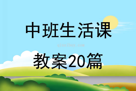 中班生活课教案20篇