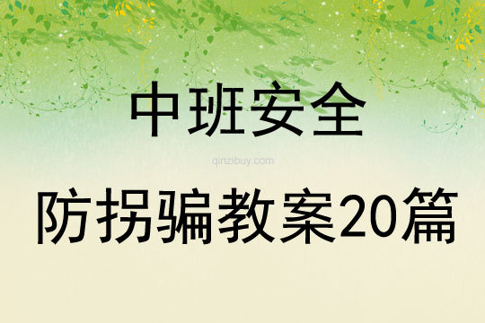 中班安全防拐骗教案20篇