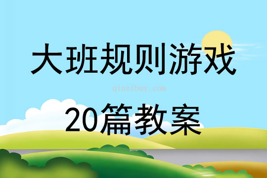 大班规则游戏20篇教案